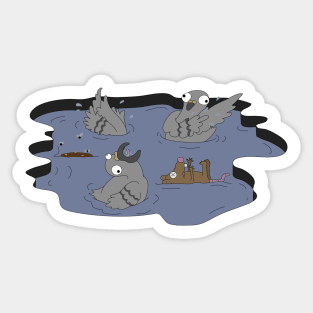 Pothole Pigeons Sticker